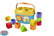 Fisher-Price Stacking Toy Baby's First Blocks Set of 10 Shapes for Sorting Pl