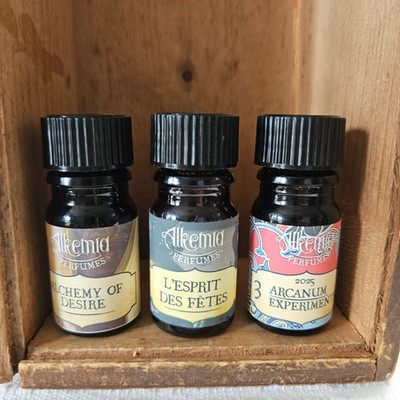 NEW Alkemia Indie Perfume 5ml L'Esprit des Fetes Pipe Dreams Alchemy of Desire