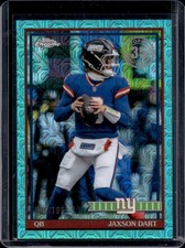 2026 Topps Jaxson Dart 1991 Chrome Aqua Mojo Refractor #/199 Giants