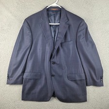 Peter Millar Blazer Sport Coat Jacket 2-Button Laine Wool Mens 46R Blue