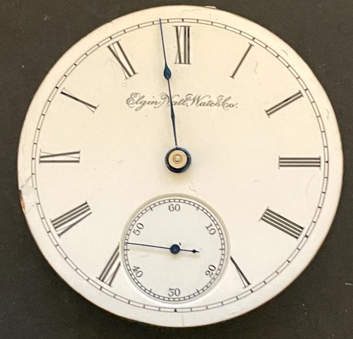 Antique 1889 Elgin Grade 74 Pocket Watch Movement Parts/Repair 18s 11j USA