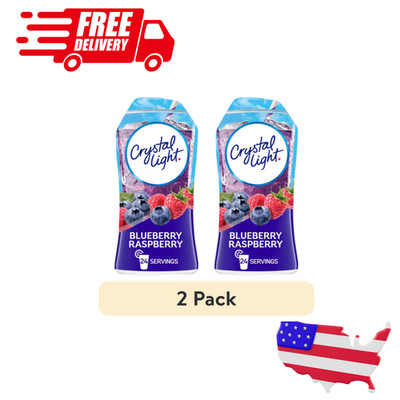 (2 pack) Crystal Light Liquid Blueberry Raspberry Drink Mix 1.62 fl oz Bottles**