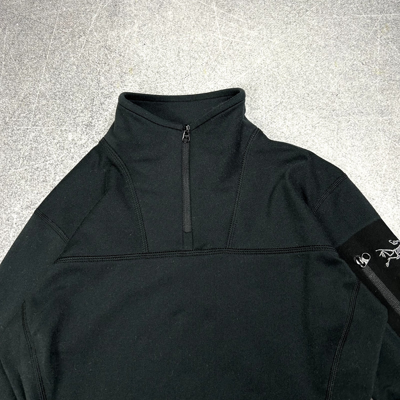 Arc'teryx Giacca Pile Donna Taglia S Quarto Zip Pullover Nero