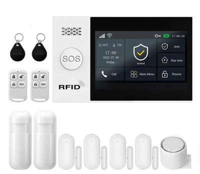 Komplettes Alarmsystem 4G Drahtloses Alarmanlage für Haus Wohnung Alexa App NEU