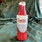 Vintage Coca Cola Bottle Hand Painted Santa Red  Christmas Folk Art 1996 SIGNED