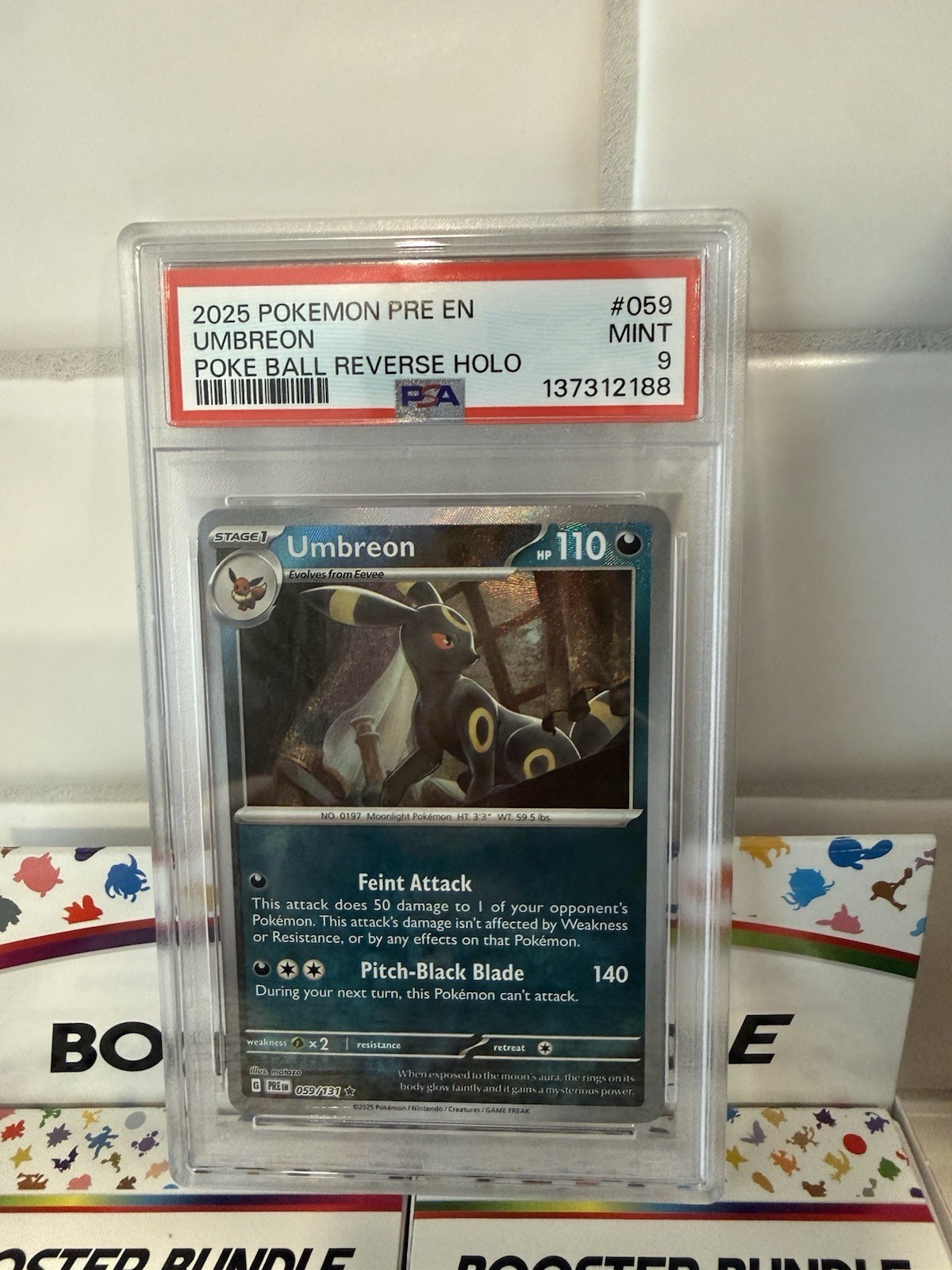 2025 PSA 9 Umbreon #059 Poke Ball Reverse Holo Pokemon TCG Prismatic Evolutions