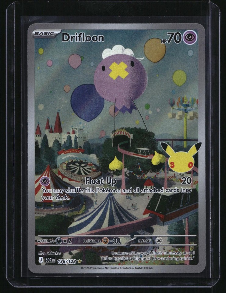 2026 Pokemon 30th Celebration Drifloon Illustration Rare # 136/128