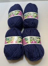 SandnesGarn EASY Yarn BLUE 6863 100 Merino Wool 50gr ea. Set of 4