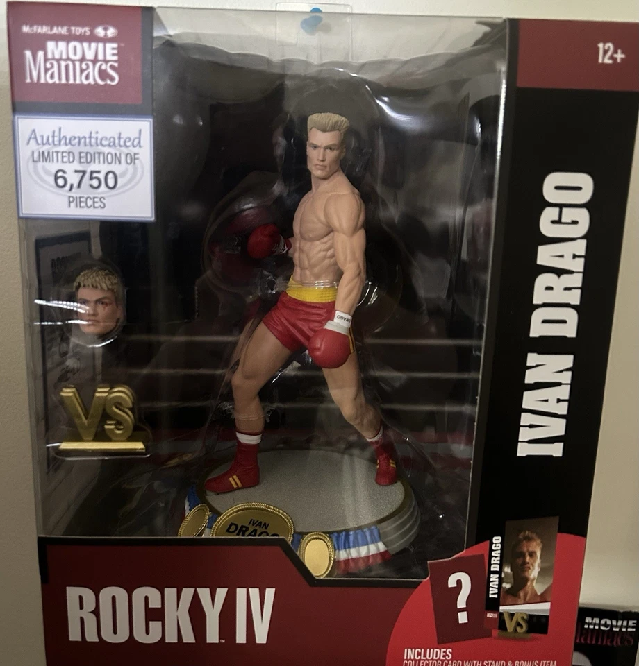 McFarlane Toys Movie Maniacs Rocky, Drago & Apollo Figure Set - Image 4 of 4