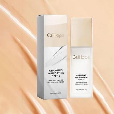SPF 15 Changing Foundation - Hautton Anpassende Make-up Foundation Gesicht.