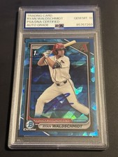RYAN WALDSCHMIDT signed auto 2024 1st Bowman Chrome Sapphire PSA Auto 10