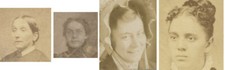 LADIES SET OF 4 VINT PHOTOS