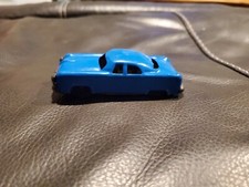 Vtg 60s Linemar Marx Mini Blue Friction Pressed Tin Toy Car Japan NICE