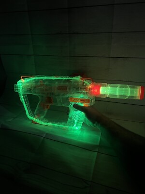 Nerf Modulus EVADER GHOST Ops Gun w/ Silencer & 25 Dart Mag, Lights Up And Works