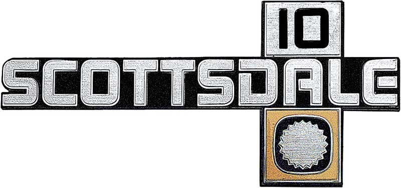 OER Scottsdale 10 Front Fender Emblem Set For 1981-1987 Chevy Pickup Trucks
