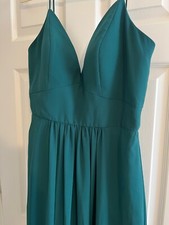 Morilee Green Maxi Bridesmaid dress Size 16