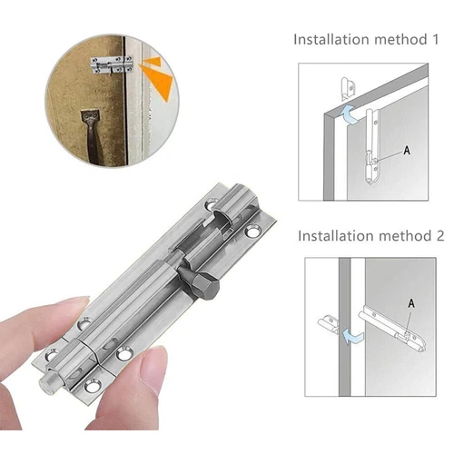 SLIDE BOLT Bathroom Toilet Shed Door Lock Catch Latch Various Size W/ Screws - Picture 5 of 13