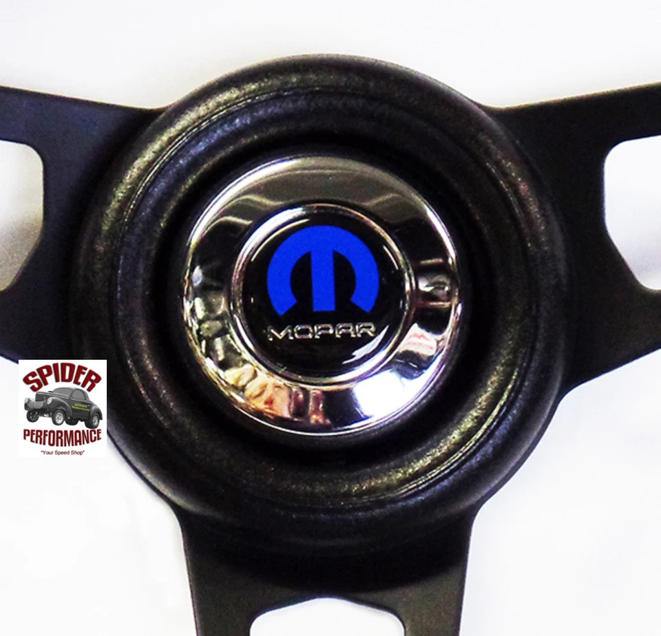 1970-1987 Dodge steering wheel 13 3/4" BLACK SPOKE - Image 3 of 4