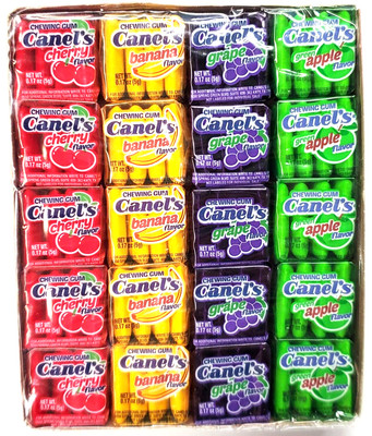 Canel's Chewing Gum Chiclets 20 Pack 4 Fruit Flavors NEW Exp 07/2025