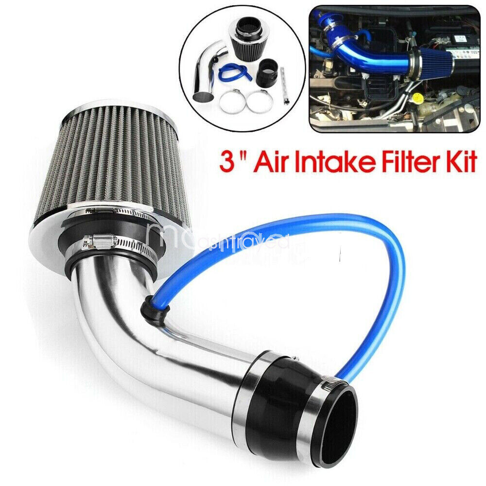 Universal Car Cold Air Intake Filter Induction Kit Pipe Power Flow Hose System