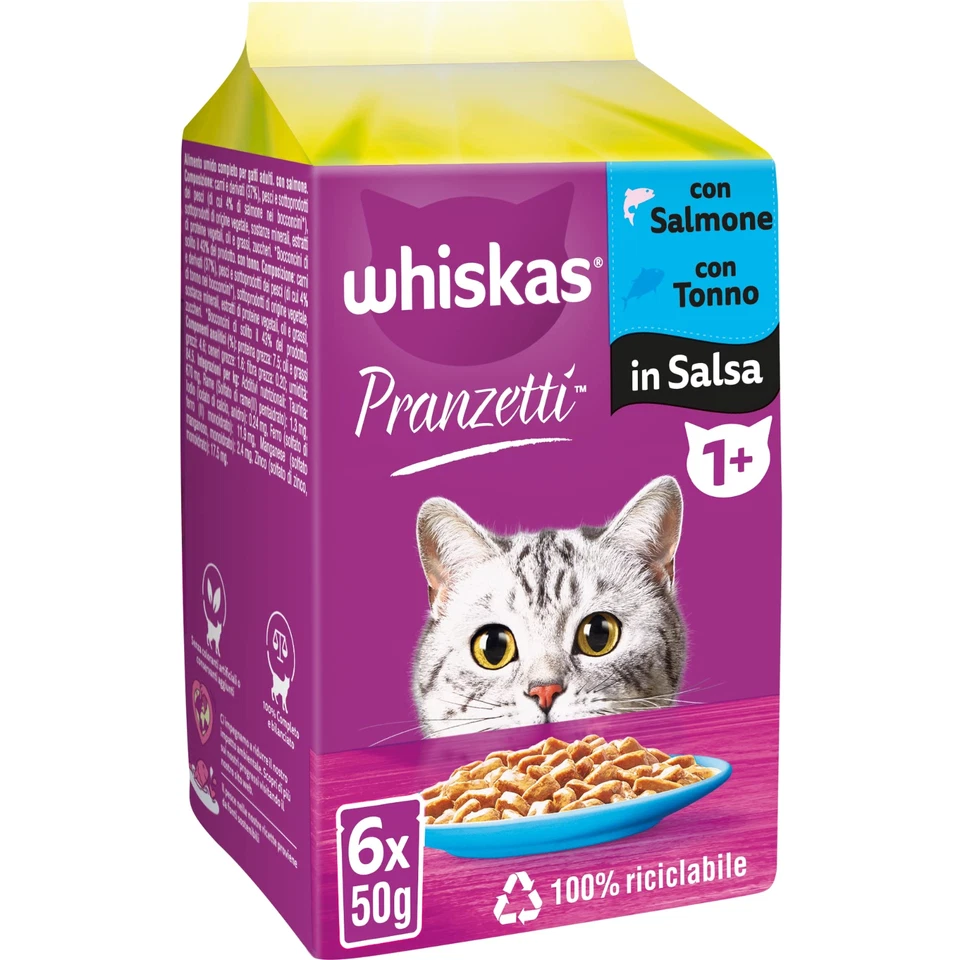 NASSFUTTER WHISKAS KATZENFUTTER 30 MITTAGESSEN SORTIMENTFORMAT VIELFALT 5x 6x50g - Bild 4 von 4