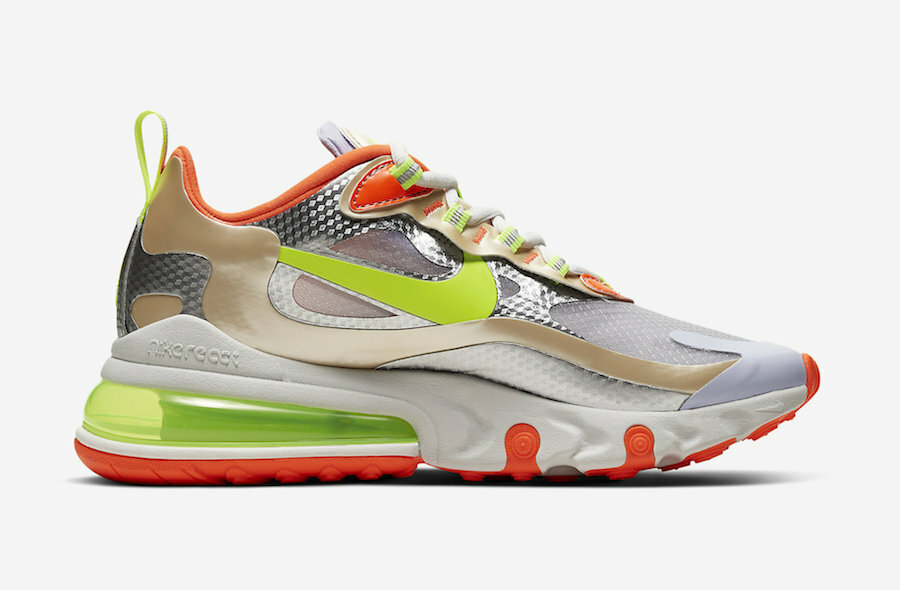 New Nike Air Max 270 React Size 5 US Muslin Volt Lavender Women's