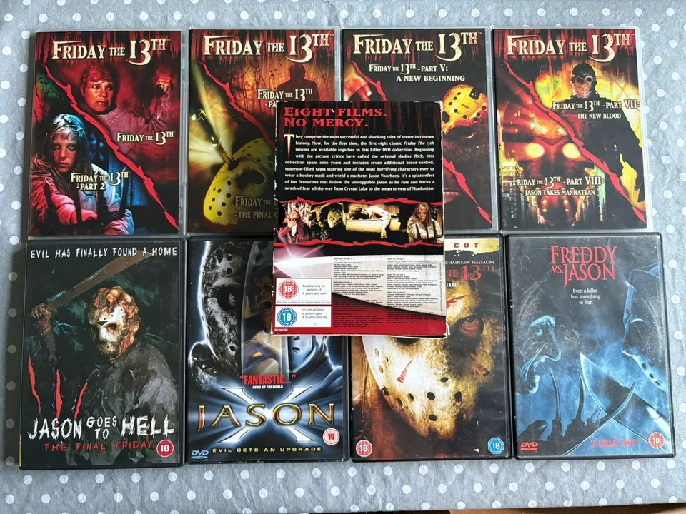 FRIDAY THE 13TH DVD COLLECTION PART 1 2 3 4 6 7 8 9 10 FREDDY V JASON + REMAKE - Image 2 of 4
