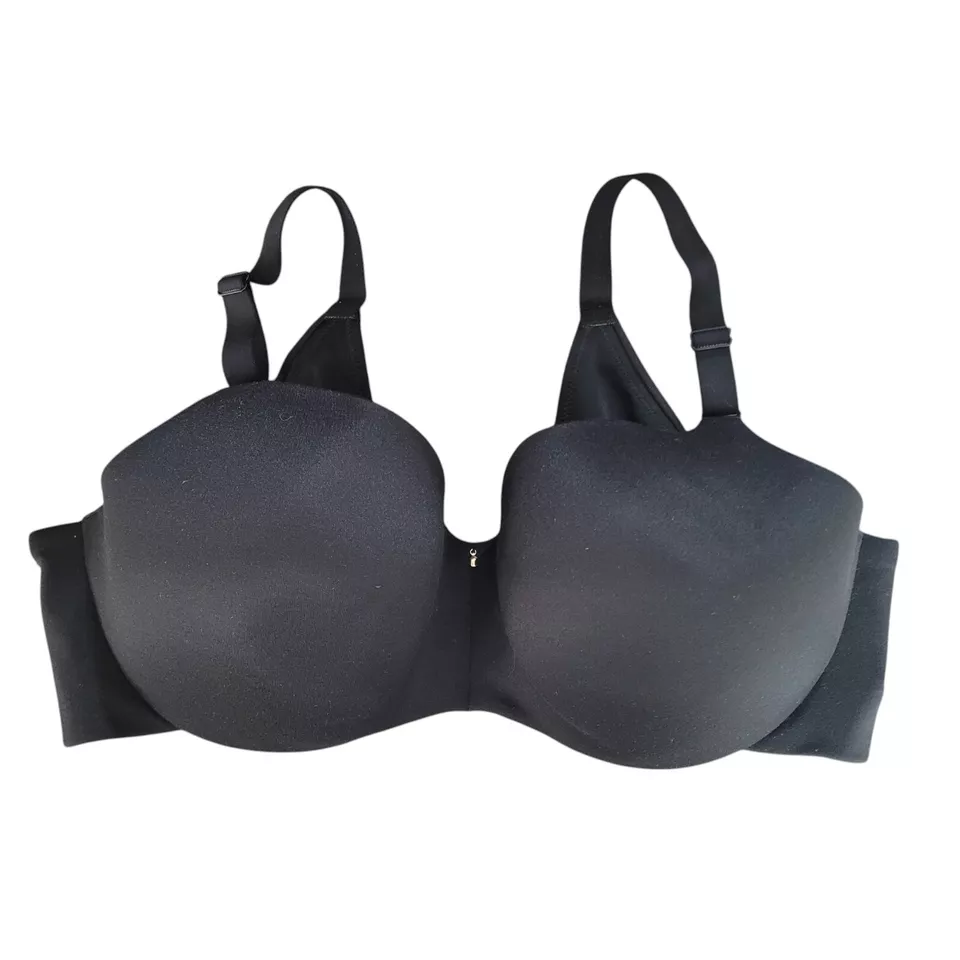 NEW Cacique 46DD Invisible Backsmoother Lightly Lined Balconette Bra Black - Image 3 of 4