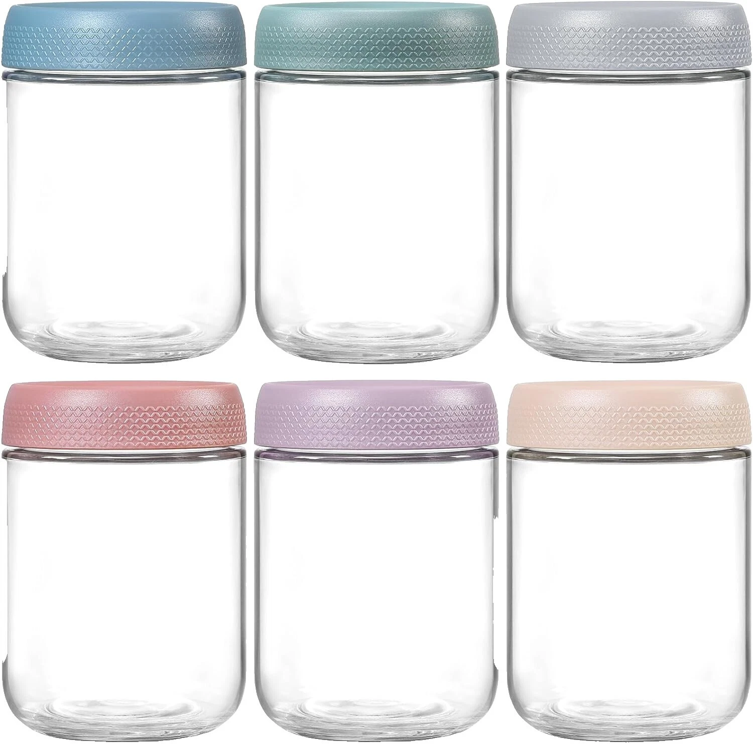 Glass Multicolor Food Storage Containers