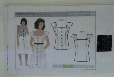 Style Arc Sewing Pattern, Sutton Woven Cami, Brand New/Sealed/Uncut, Size 22 