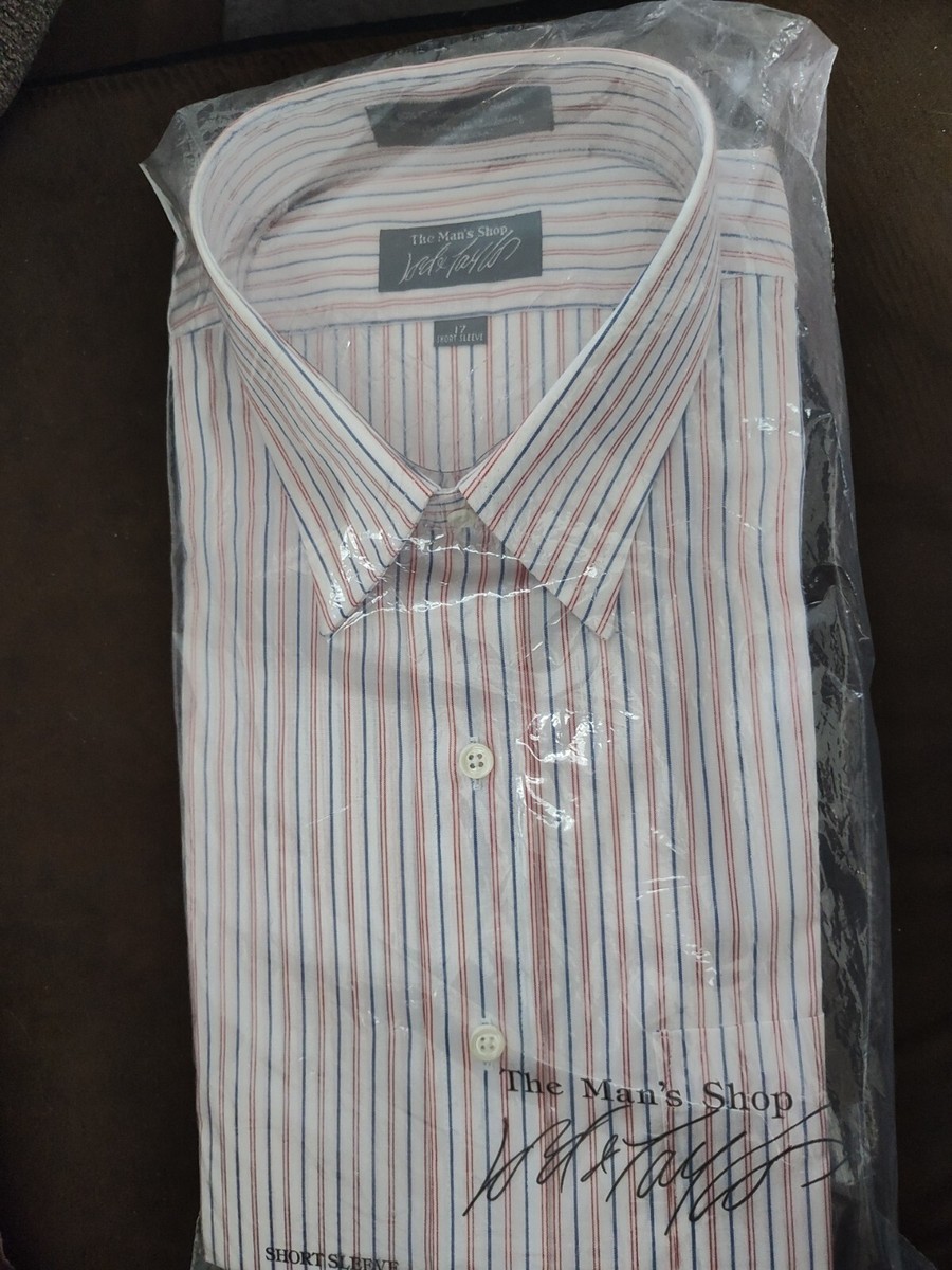 lord and taylor mens dress shirts Lord & Taylor Regular Fit Button Collar Striped Dress Shirt 17 Short Sleeve