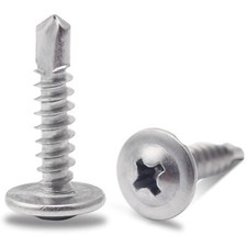 180pcs 8 x 3/4" 410 Stainless Steel Self Tapping Screws for Metal Plastic  ...