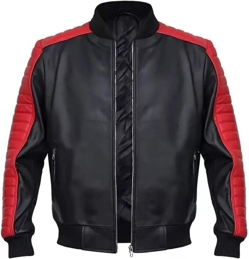 Ryan Gosling The Fall Guy Miami Vice Leather Jacket | Black Leather Jacket Men image 2