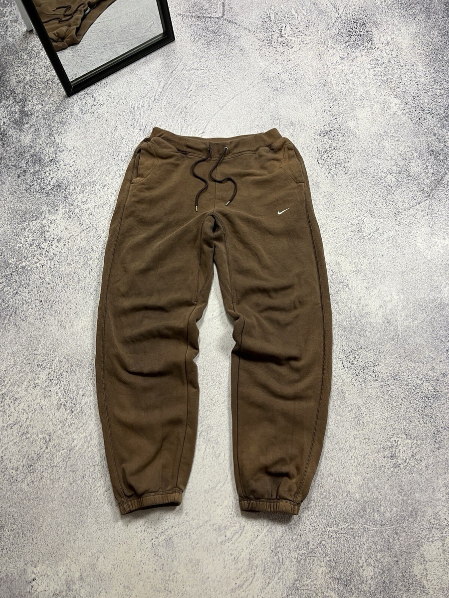 Nike Essential Vintage Y2K Brown Baggy Track Sweatpants Grunge