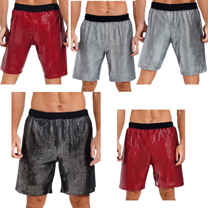 Men's Baggy Camo Ice Silk Shorts | Elastic Waist Sports Shorts With Zip Pockets