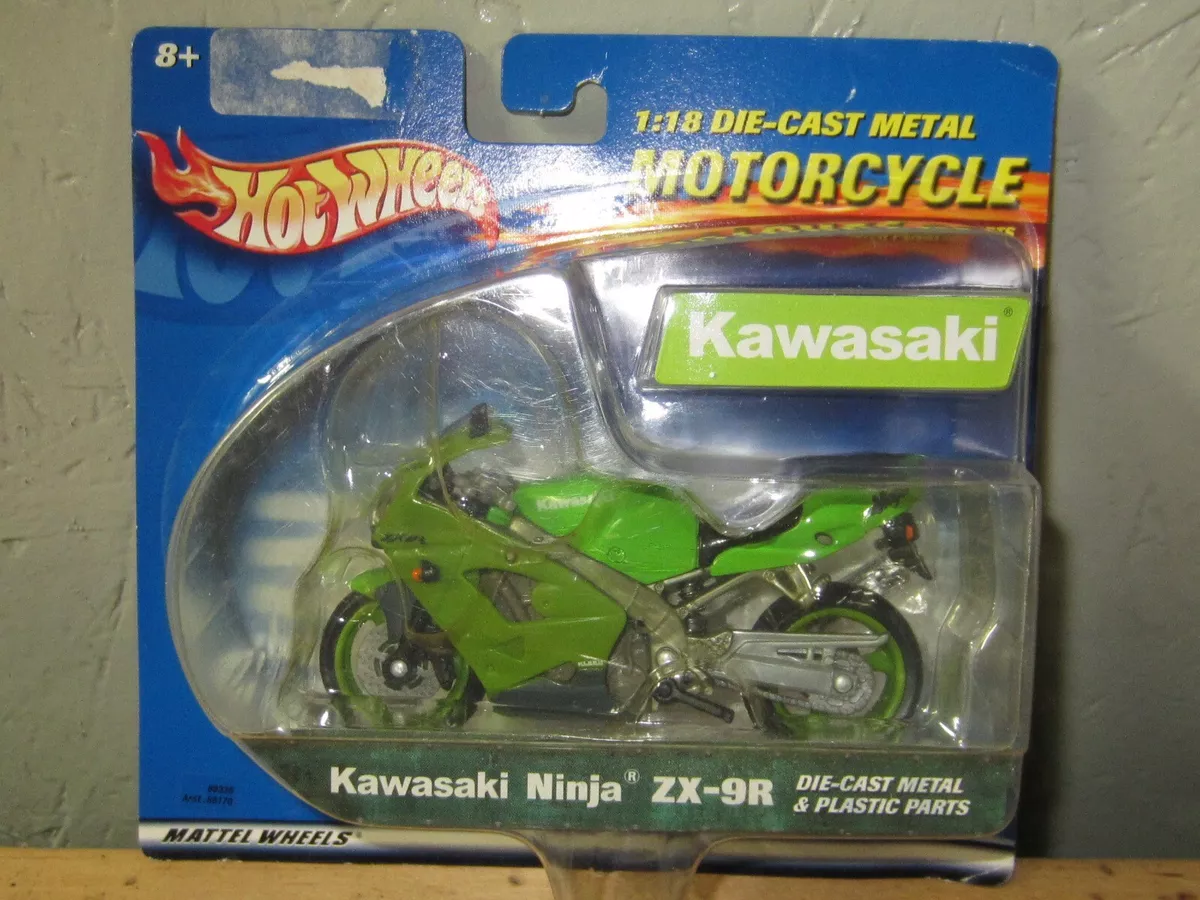 Kawasaki ZX-9R model, Hot Wheels die cast, new in box