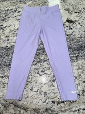 Nike Youth Girls Purple Dri-Fit Leggings Small 4/5 Year