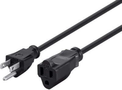 Extension Cord - 3 Prong, NEMA 5-15P to NEMA 5-15R, 13 Amp, 1625 Watts, 16AWG, 3