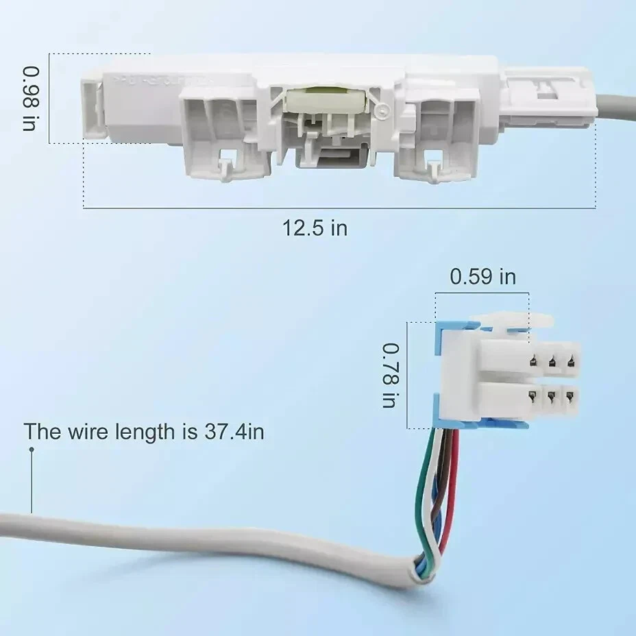 Interruptor de bloqueo de puerta para Samsung WA45H7000AW/A2 WA400PJHDWR/AA-01 WA422PRHDWR/AA-02 Foto 4 de 4