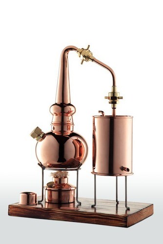 CopperGarden 0,5 Liter Whisky-Destille 0,5L | Tisch-Brennerei | Kupfer-Alembik