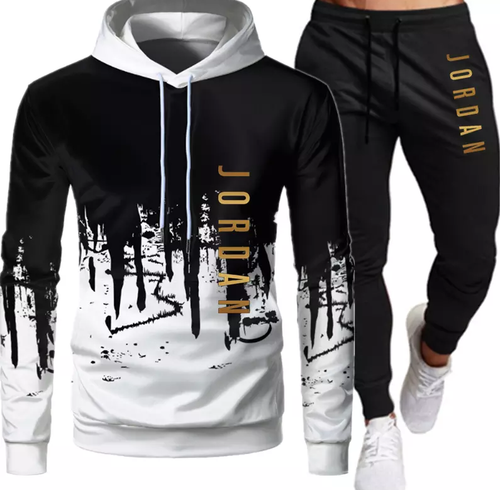 TUTA COMPLETA 2 PEZZI FELPA PANTALONE SPORTIVA FITNESS CON CAPPUCCIO JORDAN  | eBay