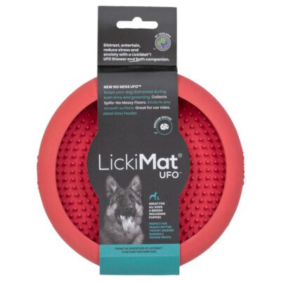 LickiMat UFO pink 18cm mit 7 Saugnäpfen für Hund Fellpflege & Reise