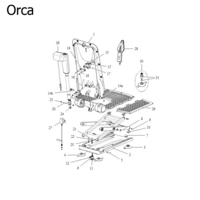 INVACARE Ersatzteile Aquatec Orca und Orca XL