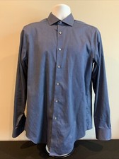 Men's Blue Calvin Klein size M infinite non iron slim fit stretch collar shirt