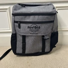 Hard Rock Cafe Backpack Cooler Atlantic City Gray/black Beach Bag Insulated NEW