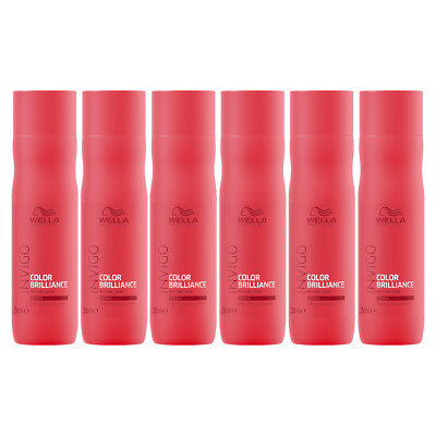WELLA INVIGO COLOR BRILLIANCE Shampoo Coarse für kräftiges Haar 6x 250 ml