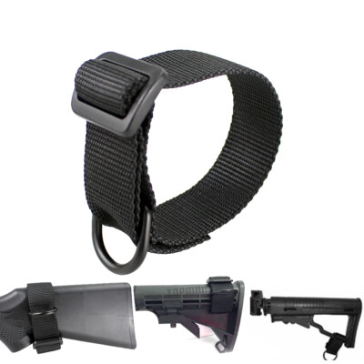Adjustable Rifle Buttstock Sling - 1.25" Nylon Strap With D-Ring For Hunting & Shooting 8 thumbnail image