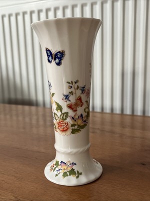 AYNSLEY PORZELLAN VASE COTTAGE GARDEN DESIGN