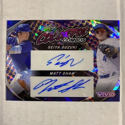 2023 Leaf Vivid Colorful Combos Seiya Suzuki Matt Shaw Dual Auto 5/7 DR