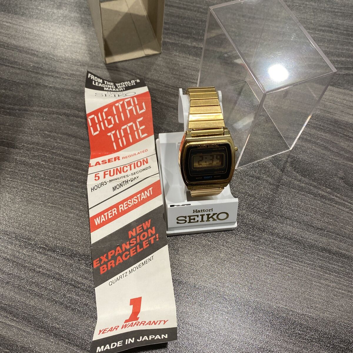 Vintage Mens Seiko Hattori Laser Digital Time Watch Original Vintage Mens Seiko Hattori Laser Digital Time Watch Original